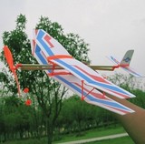 航模拼装橡皮筋动力飞机模型玩具 天驰橡筋动力双翼 科普器材批发