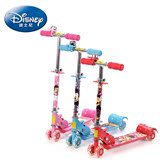 迪士尼正品儿童滑板车四轮闪光减震折叠滑滑车1-3岁宝宝脚踏车
