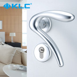 德国KLC 太空铝门锁室内卧室房门锁具简约分体锁 羊角锁