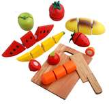 桶装切水果玩具 水果切切看 宝宝儿童切切乐 1-3岁木制质过家家