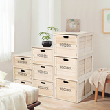 美式实木斗柜组合收纳箱斗橱简易衣物柜抽屉柜卧室木质储物箱特价