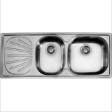 正品弗兰卡水槽不锈钢厨房水槽双盆双槽洗菜盆翼板GEX621D LHD