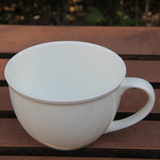 唐山骨瓷纯白早餐杯牛奶杯热饮杯咖啡杯奶茶杯午茶子大号骨瓷杯子