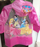 迪士尼白雪公主儿童雨衣/芭比公主带书包位无书包充气透明 包邮