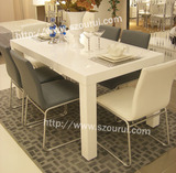 法拉利系列时尚现代风格家具书房靠背椅餐厅皮质黑白餐椅KY909