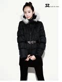 2014款潮女最爱 韩版短款修身加厚外套棉衣 小棉袄 黑色