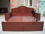 老榆木家具全实木1.8米双人床明清古典家具 中式仿古榆木床1.5米