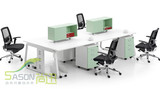 办公家具职员办公桌椅4人屏风工作位组合简约现代创意员工电脑桌