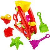 儿童戏水玩具洗澡玩具沙滩玩具小水车风车水车/沙漏送铲子