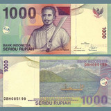 【特价批发】全新UNC 印度尼西亚 1000卢比 外国纸币 钱币