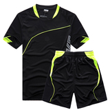 包邮夏款男运动短袖套装跑步健身足球网球篮球服吸汗透气短裤套装