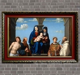 人物古典有框高清微喷绘打印刷仿真版画艺术墙客厅处艺术海报油画
