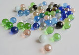 彩色玻璃珠弹珠玻璃球圆珠 玻璃石1.6厘米鱼缸装饰超低价5元60个