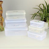 食品级带盖保鲜盒 塑料盒 储物盒 零件盒 物料盒塑料小盒子长方形