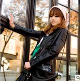 2015通勤常规拉链新款韩版阳光帅气女士修身小皮衣 短款 外套夹克