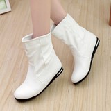 2016春季新款短靴平跟平底春秋单靴学生鞋子韩版女靴子白色女鞋