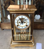 仿古钟表 欧式座钟 纯铜机械钟表 古典钟表 镀金四明钟