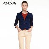 QDA品牌女装专柜正品2016春季短款长袖复古通勤西装外套30132938