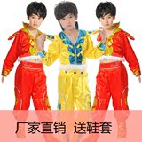 蒙古族小孩服演出服 儿童少数民族服装男 跳舞表演衣服品牌套装
