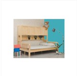 顶柜床松木家具品牌特价全实木床1.5米双人儿童田园书架