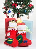 圣诞节装饰用品 圣诞老人礼物礼品包背袋包 优质无纺布 贴花袜子