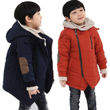 童装男中大童棉衣冬装新款男童外套中长款4-5-8-13岁中小学生棉服