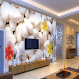 电视背景墙鹅卵石头现代简约 3D立体无缝壁画墙壁纸卧室 客厅