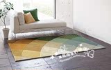 北欧风格加厚腈纶地毯客厅茶几卧室房间床边毯简约多彩方格可定制