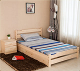特价简易实木双人单人床儿童床 住宅家具1.8 1.5米床架松木床定做