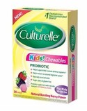 美国代购 Culturelle Kids 儿童肠胃补助益生菌浆果味咀嚼片30片