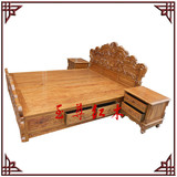 红木古典家具刺猬紫檀非洲黄花梨欧式豪华洋花大床仿古实木双人床
