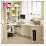 转角电脑桌带书柜 拐角电脑桌 办公桌 家用台式墙角电脑桌可定做