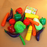 批发儿童早教益智仿真水果蔬菜过家家玩具塑胶逼真网袋塑料蔬菜
