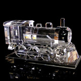 水晶火车头模型 定制铁道部员工纪念品退休创意礼品办公刻字摆件