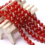 千琪 水晶DIY饰品配件 红玛瑙散珠子半成品 手工串手珠材料