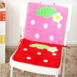 韩版 卡通 舒棉绒草莓垫子靠垫 情侣熊猫绑带坐垫/办公椅垫/椅垫
