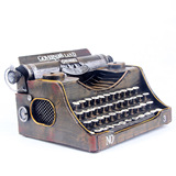 美式做旧摆件 复古打字机模型 铁艺刻字机刻印机 工业风软装饰品