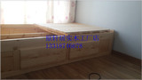 广州实木家具松木家具实木书架床高箱体床储物床靠背床带抽屉定制