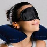 旅游三宝U型枕航空护颈枕旅行充气枕  防噪音耳塞遮光眼罩三件套
