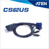 包顺丰ATEN宏正 CS62US-AT 2口USB电脑KVM切换器 自动 支持音频