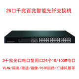 24口光纤网管交换机2千兆24百电口防回VLAN隔离限速扩WAN组播IPTV