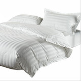 包邮~五星级酒店床上用品四件套枕套床单被套60支三公分缎条1.8米