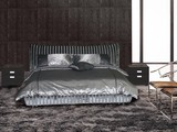 斯可馨LB083布艺床软床双人床1.8米榻榻米床布床简约软床储物床