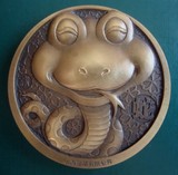 【上币】卡通生肖系列⑦卡通蛇大铜章（60mm）号码带8