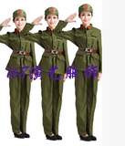 迷彩演出服女军旅舞蹈服部队演出服女兵服装军鼓舞舞台服