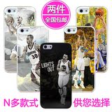 iphone5s手机壳NBA勇士队库里 苹果5手机壳男生照片定制 2件包邮