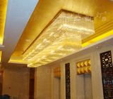 【厂家订做】酒店工程水晶吊灯 非标水晶灯大堂大厅长方形工程灯