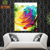 数字油画定制花卉diy客厅大幅手绘装饰画卧室结婚欧式风景玫瑰花