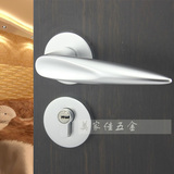 太空铝分体锁具欧式现代实木室内卧室房门锁家用把手静音实心门锁