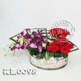 宴会婚礼主桌花商务餐台公司前台签到台花瓶0098北京同城鲜花配送
